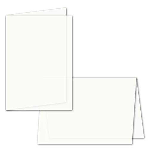 300x faltbares Einlege-Papier für A6 Faltkarten - transparent-weiß - 143 x 200 mm (100 x 143 mm gefaltet) - hochwertig mattes Papier von GUSTAV NEUSER® von NEUSER PAPIER