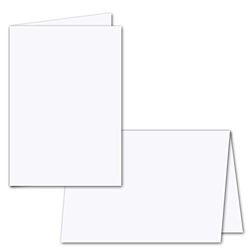 500x faltbares Einlege-Papier für A6 Faltkarten - hochweiß - 143 x 200 mm (100 x 143 mm gefaltet) - hochwertig mattes Papier von GUSTAV NEUSER® von NEUSER PAPIER