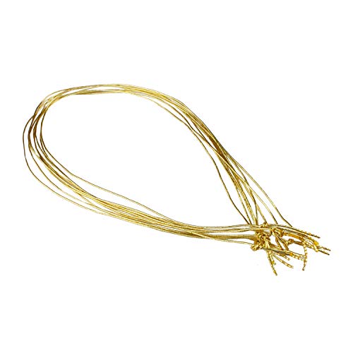 50x Schmuckgummiband metallic Gold für Doppelkarten in Din A5 und Din Lang für Einladungen, Kirchenhefte, Menükarten, Broschuren, Liederhefte von NEUSER PAPIER