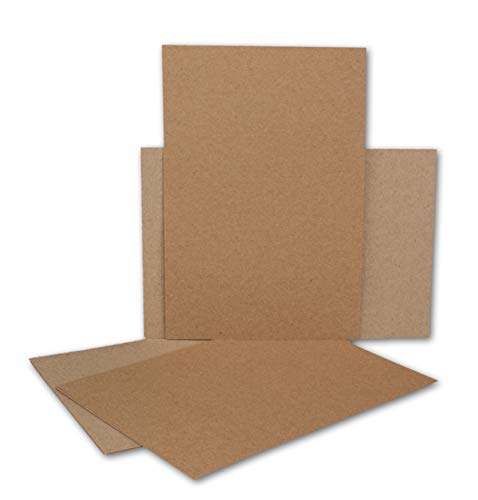 700 Kraftpapier-Bogen in Braun - DIN A6 Format - 140 g/m² - 10,3 x 14,8 cm - Recycling-Papier im Postkarten Format zum Selbstgestalten & Basteln von NEUSER PAPIER