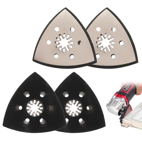 Dreieck Schleifplatte, 4 Stück 93mm Fein Schleifplatte Multitool Schleifteller Dreieckschleifer Deltaschleifer Zubehör für Präzisionsarbeit an Holz Metall Schleifen Entrosten Dreieck Schleifplatte, 4 Stück 93mm Fein Schleifplatte Multitool Schleifteller Dreieckschleifer Deltaschleifer Zubehör für Präzisionsarbeit an Holz Metall Schleifen Entrosten von NEUSID
