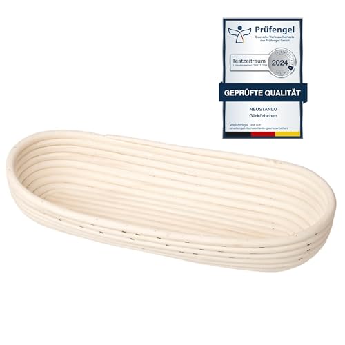 Neustanlo | Gärkörbchen oval | 53 cm für 2,5-3 kg Baguette Brot | aus Peddigrohr | Gärkorb zum Brot backen | für perfekt geformtes, handgemachtes Brot | naturbelassener Gärkorb zum Brotbacken Neustanlo | Gärkörbchen oval | 53 cm für 2,5-3 kg Baguette Brot | aus Peddigrohr | Gärkorb zum Brot backen | für perfekt geformtes, handgemachtes Brot | naturbelassener Gärkorb zum Brotbacken von NEUSTANLO