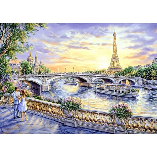 NEWENMO 5D Eiffel Tower Diamond Painting Full Drill,Landschaft von Paris Diamant Painting Bilder Erwachsene 30x40cm,Diamant Malerei Erwachsene Set,DIY Diamond-Painting Kit für Wohndekoration NEWENMO 5D Eiffel Tower Diamond Painting Full Drill,Landschaft von Paris Diamant Painting Bilder Erwachsene 30x40cm,Diamant Malerei Erwachsene Set,DIY Diamond-Painting Kit für Wohndekoration von NEWENMO