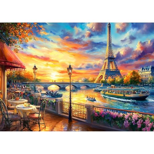 NEWENMO 5D Schöne Landschaft von Paris Diamond Painting Full Drill,Eiffel Tower Diamant Painting Bilder 30x40cm,Diamant Malerei Erwachsene Set,Diamond-Painting Kit,für Schlafzimmer Wohndekoration NEWENMO 5D Schöne Landschaft von Paris Diamond Painting Full Drill,Eiffel Tower Diamant Painting Bilder 30x40cm,Diamant Malerei Erwachsene Set,Diamond-Painting Kit,für Schlafzimmer Wohndekoration von NEWENMO