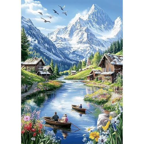 NEWENMO Alpine Schneelandschaft Diamond Painting Set,DIY Diamant Painting Bilder,5D Diamantmalerei Erwachsene,Diamond-Painting Full Set,Aesthetic für Wanddekorationen,Home Geschenke,30x40cm NEWENMO Alpine Schneelandschaft Diamond Painting Set,DIY Diamant Painting Bilder,5D Diamantmalerei Erwachsene,Diamond-Painting Full Set,Aesthetic für Wanddekorationen,Home Geschenke,30x40cm von NEWENMO