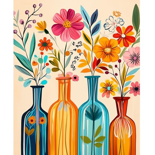 NEWENMO Blumenarrangement Malen Nach Zahlen Erwachsene,Bunte Blumen Paint by Numbers,DIY Retro Handgemalt Ölgemälde Kit,Malen Nach Zahlen Kits mit Pinseln und Acrylfarbe,für Home Decor 40x50cm NEWENMO Blumenarrangement Malen Nach Zahlen Erwachsene,Bunte Blumen Paint by Numbers,DIY Retro Handgemalt Ölgemälde Kit,Malen Nach Zahlen Kits mit Pinseln und Acrylfarbe,für Home Decor 40x50cm von NEWENMO