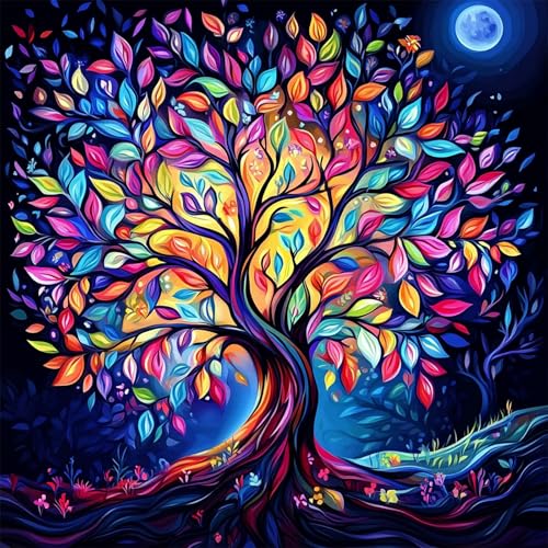 NEWENMO DIY Baum des Lebens Diamond Painting Erwachsene,Cartoon Leuchtbaum Diamant Painting Bilder,5D Geheimnisvoll Diamant Malerei Kit,Diamond-Painting Set,Aesthetic für Wanddekoration,30x30cm NEWENMO DIY Baum des Lebens Diamond Painting Erwachsene,Cartoon Leuchtbaum Diamant Painting Bilder,5D Geheimnisvoll Diamant Malerei Kit,Diamond-Painting Set,Aesthetic für Wanddekoration,30x30cm von NEWENMO
