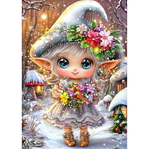 NEWENMO DIY Niedliche Elfe Diamond Painting Bilder Erwachsene,5D Pilzhaus Diamant Painting Bastelset,Bunte Blumen Diamant Malerei Kit,Diamond Painting Set,für Anfänger Zuhause Dekoration-30x40cm NEWENMO DIY Niedliche Elfe Diamond Painting Bilder Erwachsene,5D Pilzhaus Diamant Painting Bastelset,Bunte Blumen Diamant Malerei Kit,Diamond Painting Set,für Anfänger Zuhause Dekoration-30x40cm von NEWENMO