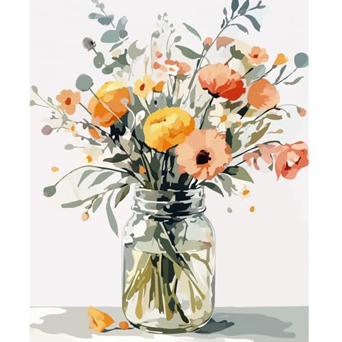 NEWENMO DIY Schöne Wildblumen Malen Nach Zahlen Erwachsene,Blumenarrangement Paint by Numbers,Malen Nach Zahlen Kits,DIY Handgemalt Ölgemälde Set mit Pinseln und Acrylfarben,für Home Decor 40x50cm NEWENMO DIY Schöne Wildblumen Malen Nach Zahlen Erwachsene,Blumenarrangement Paint by Numbers,Malen Nach Zahlen Kits,DIY Handgemalt Ölgemälde Set mit Pinseln und Acrylfarben,für Home Decor 40x50cm von NEWENMO