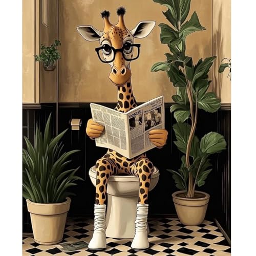 NEWENMO DIY Süße Giraffe Malen Nach Zahlen Erwachsene,Cartoon Tiere Paint by Numbers Adult,Malen Nach Zahlen Kits,DIY Handgemalt Ölgemälde Set mit Pinseln und Acrylfarben,für Heimdekoration 40x50cm NEWENMO DIY Süße Giraffe Malen Nach Zahlen Erwachsene,Cartoon Tiere Paint by Numbers Adult,Malen Nach Zahlen Kits,DIY Handgemalt Ölgemälde Set mit Pinseln und Acrylfarben,für Heimdekoration 40x50cm von NEWENMO