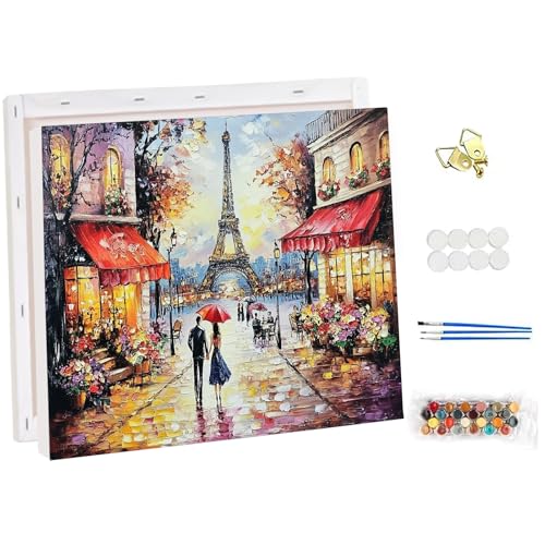 NEWENMO Eiffel Tower Malen Nach Zahlen mit Rahmen,Pariser Ansichten Malen Nach Zahlen Erwachsene,Paint by Numbers Kit,DIY Handgemalt Ölgemälde Set mit Pinseln und Acrylfarben,für Home Decor 30x40cm NEWENMO Eiffel Tower Malen Nach Zahlen mit Rahmen,Pariser Ansichten Malen Nach Zahlen Erwachsene,Paint by Numbers Kit,DIY Handgemalt Ölgemälde Set mit Pinseln und Acrylfarben,für Home Decor 30x40cm von NEWENMO