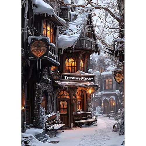 NEWENMO Gemütliches Winterdorf Diamond Painting Full Drill,5D Schneelandschaft Diamant Painting Bilder,DIY Landschaft Diamant Malerei Erwachsene Set,für Anfänger Zuhause Dekoration 30x40cm NEWENMO Gemütliches Winterdorf Diamond Painting Full Drill,5D Schneelandschaft Diamant Painting Bilder,DIY Landschaft Diamant Malerei Erwachsene Set,für Anfänger Zuhause Dekoration 30x40cm von NEWENMO