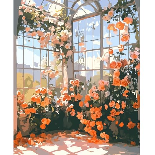 NEWENMO Kletternde Schöne Blumen Malen Nach Zahlen Erwachsene Set,Tageslicht Gewächshaus Paint by Numbers,Malen Nach Zahlen Kit,Einfaches DIY Handgemalt Ölgemälde,für Anfänger Home Dekor 40x50cm NEWENMO Kletternde Schöne Blumen Malen Nach Zahlen Erwachsene Set,Tageslicht Gewächshaus Paint by Numbers,Malen Nach Zahlen Kit,Einfaches DIY Handgemalt Ölgemälde,für Anfänger Home Dekor 40x50cm von NEWENMO