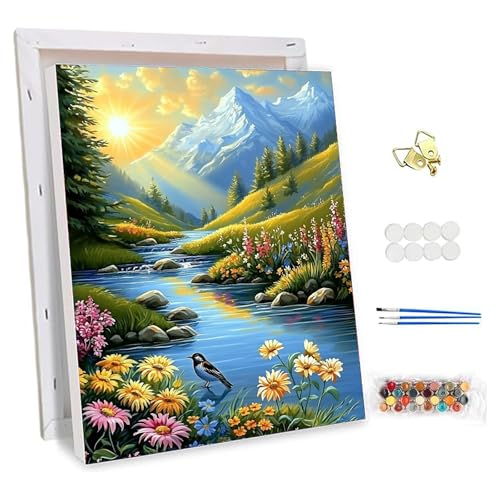 NEWENMO Landschaftsmalerei Malen Nach Zahlen mit Rahmen,Frühlingslandschaft Malen Nach Zahlen Erwachsene,Paint by Numbers,DIY Handgemalt Ölgemälde Set mit Pinseln und Acrylfarben,Home Decor 30x40cm NEWENMO Landschaftsmalerei Malen Nach Zahlen mit Rahmen,Frühlingslandschaft Malen Nach Zahlen Erwachsene,Paint by Numbers,DIY Handgemalt Ölgemälde Set mit Pinseln und Acrylfarben,Home Decor 30x40cm von NEWENMO