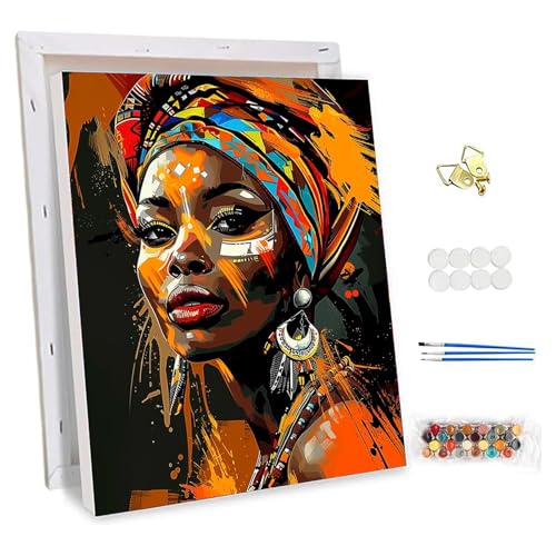 NEWENMO Malen Nach Zahlen mit Rahmen,Afroamerikanische Frau Paint by Numbers,Schöne Dame Malen Nach Zahlen Erwachsene,DIY Handgemalt Ölgemälde Set mit Pinseln und Acrylfarben,für Home Decor 30x40cm NEWENMO Malen Nach Zahlen mit Rahmen,Afroamerikanische Frau Paint by Numbers,Schöne Dame Malen Nach Zahlen Erwachsene,DIY Handgemalt Ölgemälde Set mit Pinseln und Acrylfarben,für Home Decor 30x40cm von NEWENMO