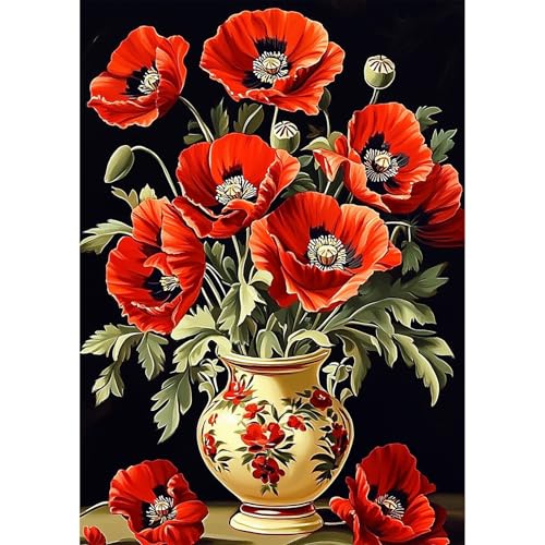 NEWENMO Roter Mohnblumen Diamond Painting Bilder Erwachsene,5D Schöne Blume Diamant Painting Bastelset,DIY Diamant Malerei Kit,Diamond Painting Set,Erwachsene Anfänger Dekoration für Zuhause-30x40cm NEWENMO Roter Mohnblumen Diamond Painting Bilder Erwachsene,5D Schöne Blume Diamant Painting Bastelset,DIY Diamant Malerei Kit,Diamond Painting Set,Erwachsene Anfänger Dekoration für Zuhause-30x40cm von NEWENMO