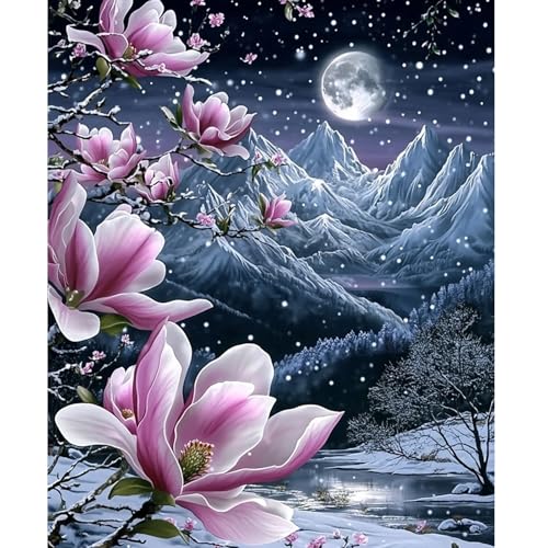 NEWENMO Schneelandschaft der Berge Malen Nach Zahlen Kit,Rosa Blüten Paint by Numbers Adult,Malen Nach Zahlen Erwachsene Set,Einfaches DIY Handgemalt Ölgemälde,für Anfänger Home Dekoration 40x50cm NEWENMO Schneelandschaft der Berge Malen Nach Zahlen Kit,Rosa Blüten Paint by Numbers Adult,Malen Nach Zahlen Erwachsene Set,Einfaches DIY Handgemalt Ölgemälde,für Anfänger Home Dekoration 40x50cm von NEWENMO