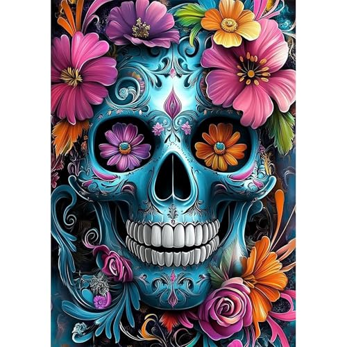 NEWENMO Skelettblüte Diamond Painting Bilder,5D Skelett Halloween Diamant Painting für Erwachsene,DIY Halloween Diamantmalerei Set,für AnfäNger Hausgeschenk Halloween Home Decor -30x40cm NEWENMO Skelettblüte Diamond Painting Bilder,5D Skelett Halloween Diamant Painting für Erwachsene,DIY Halloween Diamantmalerei Set,für AnfäNger Hausgeschenk Halloween Home Decor -30x40cm von NEWENMO