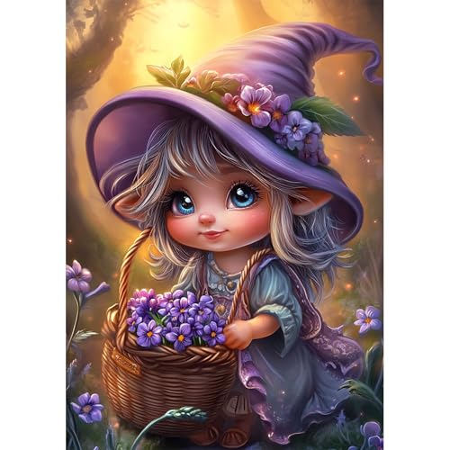 NEWENMO Traumhaft Elfe Diamond Painting Bilder,5D Blume Diamant Painting Bastelset für Erwachsene,DIY Cartoon Diamant Malerei Set Erwachsene,für AnfäNger Hausgeschenk Familie Deko Geschenk-30x40cm NEWENMO Traumhaft Elfe Diamond Painting Bilder,5D Blume Diamant Painting Bastelset für Erwachsene,DIY Cartoon Diamant Malerei Set Erwachsene,für AnfäNger Hausgeschenk Familie Deko Geschenk-30x40cm von NEWENMO