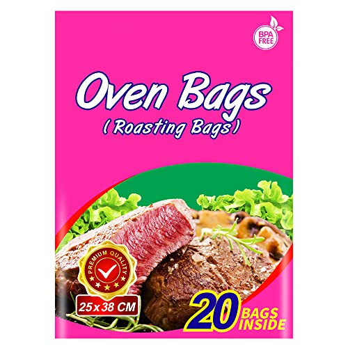 Ofenbratbeutel, 20 Stück, Bratbeutel für Fleisch, Huhn, Fisch, Gemüse (1, 25 x 38 cm) von NEWKOBAG