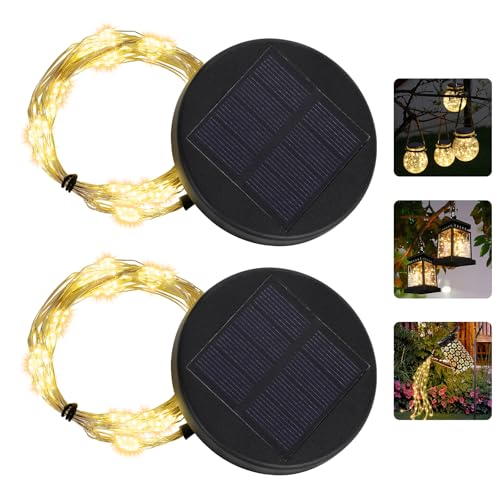 Solarleuchten Ersatz Top mit Lichterketten für Garten: 8cm Solarleuchten Ersatzteile für Außenlaternen mit IP65 Wasserdichten LED-Lichterketten aus Kupferdraht - für Außen Garten Terrasse DIY 2 Stück Solarleuchten Ersatz Top mit Lichterketten für Garten: 8cm Solarleuchten Ersatzteile für Außenlaternen mit IP65 Wasserdichten LED-Lichterketten aus Kupferdraht - für Außen Garten Terrasse DIY 2 Stück von NEWNEN