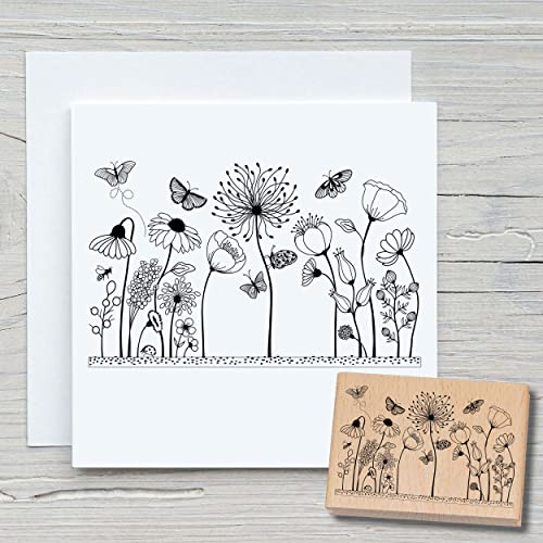 NEWSTAMPS Stempel Blumenwiese 02 Motivstempel groß aus Holz & Gummi zum Karten basteln, Holzstempel, Blumen, Pflanzen, Floral, Wiese, Gräser, Scrapbook, Textilstempel, Deko, Kinder NEWSTAMPS Stempel Blumenwiese 02 Motivstempel groß aus Holz & Gummi zum Karten basteln, Holzstempel, Blumen, Pflanzen, Floral, Wiese, Gräser, Scrapbook, Textilstempel, Deko, Kinder von NEWSTAMPS DIE STEMPELMACHER