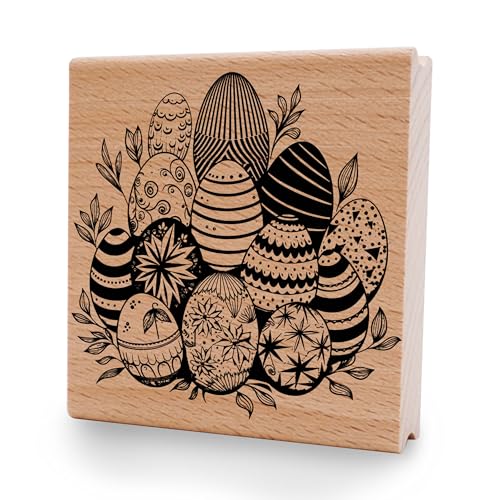 NEWSTAMPS Stempel Frohe Ostereier Motivstempel aus Holz & Gummi zum Karten und Geschenke basteln, Holzstempel für Osterkarte, Grußkarte, Scrapbook, Textilstempel, Deko, Freunde NEWSTAMPS Stempel Frohe Ostereier Motivstempel aus Holz & Gummi zum Karten und Geschenke basteln, Holzstempel für Osterkarte, Grußkarte, Scrapbook, Textilstempel, Deko, Freunde von NEWSTAMPS DIE STEMPELMACHER