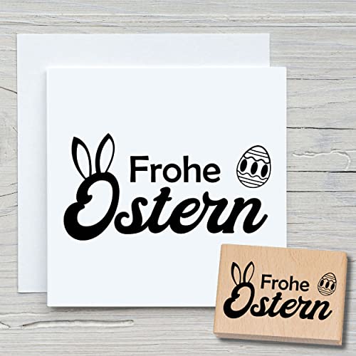 NEWSTAMPS Stempel Frohe Ostern 03 Motivstempel groß aus Holz & Gummi zum Karten und Geschenke basteln, Holzstempel für Osterkarte, Grußkarte, Scrapbook, Textilstempel, Deko, Kinder NEWSTAMPS Stempel Frohe Ostern 03 Motivstempel groß aus Holz & Gummi zum Karten und Geschenke basteln, Holzstempel für Osterkarte, Grußkarte, Scrapbook, Textilstempel, Deko, Kinder von NEWSTAMPS DIE STEMPELMACHER