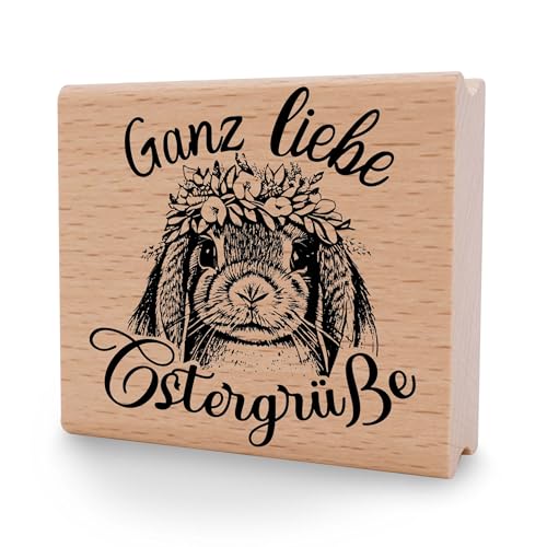 NEWSTAMPS Stempel Ganz liebe Ostergrüße Motivstempel groß aus Holz & Gummi zum Karten und Geschenke basteln, Holzstempel für Osterkarte, Grußkarte, Scrapbook, Textilstempel, Deko, Kinder NEWSTAMPS Stempel Ganz liebe Ostergrüße Motivstempel groß aus Holz & Gummi zum Karten und Geschenke basteln, Holzstempel für Osterkarte, Grußkarte, Scrapbook, Textilstempel, Deko, Kinder von NEWSTAMPS DIE STEMPELMACHER