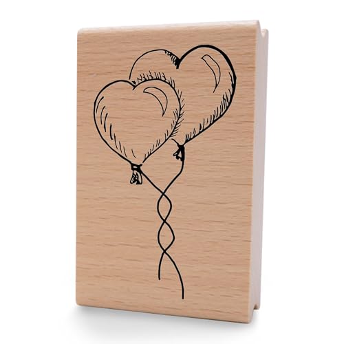 NEWSTAMPS Stempel Herzchenballons Motivstempel aus Holz & Gummi zum Karten und Geschenke basteln, Holzstempel für Liebe, Hochzeit, Scrapbook, Textilstempel, Deko NEWSTAMPS Stempel Herzchenballons Motivstempel aus Holz & Gummi zum Karten und Geschenke basteln, Holzstempel für Liebe, Hochzeit, Scrapbook, Textilstempel, Deko von NEWSTAMPS DIE STEMPELMACHER