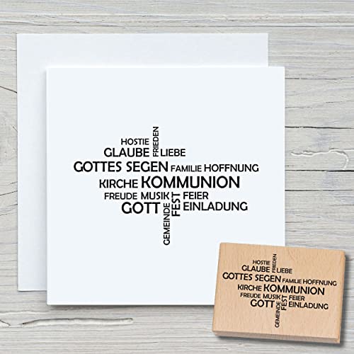 NEWSTAMPS Stempel Kommunion Schrift Motivstempel groß aus Holz & Gummi zum Karten basteln, Holzstempel, Sprüche, Spruchstempel, Textstempel, Schrift, Scrapbook, Textilstempel, Deko NEWSTAMPS Stempel Kommunion Schrift Motivstempel groß aus Holz & Gummi zum Karten basteln, Holzstempel, Sprüche, Spruchstempel, Textstempel, Schrift, Scrapbook, Textilstempel, Deko von NEWSTAMPS DIE STEMPELMACHER