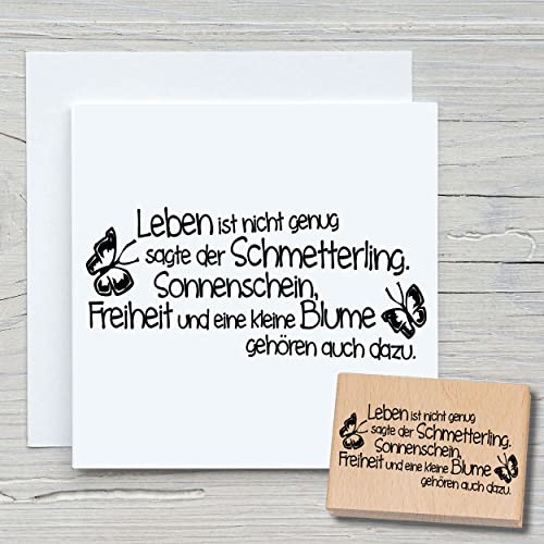 NEWSTAMPS Stempel Leben ist nicht genug Motivstempel groß aus Holz & Gummi zum Karten basteln, Holzstempel, Sprüche, Spruchstempel, Textstempel, Schrift, Scrapbook, Textilstempel, Deko NEWSTAMPS Stempel Leben ist nicht genug Motivstempel groß aus Holz & Gummi zum Karten basteln, Holzstempel, Sprüche, Spruchstempel, Textstempel, Schrift, Scrapbook, Textilstempel, Deko von NEWSTAMPS DIE STEMPELMACHER