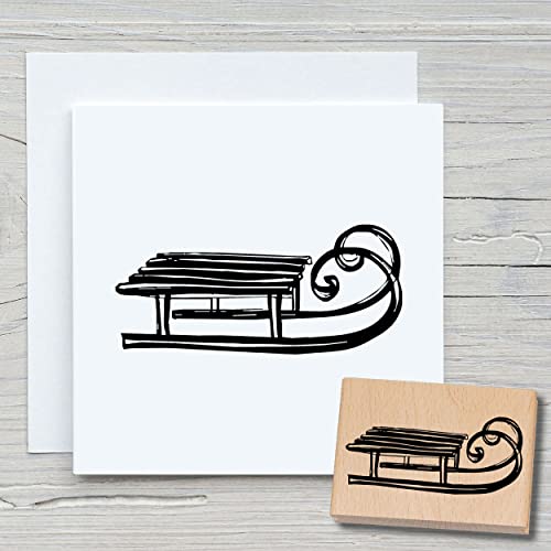 NEWSTAMPS Stempel Schlitten Motivstempel aus Holz & Gummi zum Karten und Geschenke basteln, Holzstempel für Weihnachten, Weihnachtskarte, Winter, Scrapbook, Textilstempel, Deko, Freunde NEWSTAMPS Stempel Schlitten Motivstempel aus Holz & Gummi zum Karten und Geschenke basteln, Holzstempel für Weihnachten, Weihnachtskarte, Winter, Scrapbook, Textilstempel, Deko, Freunde von NEWSTAMPS DIE STEMPELMACHER