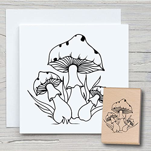 NEWSTAMPS Stempel drei Pilze Motivstempel aus Holz & Gummi zum Karten und Geschenke basteln, Holzstempel für Blumen, Pflanzen, Floral, Wiese, Gräser, Scrapbook, Textilstempel, Deko, Kinder NEWSTAMPS Stempel drei Pilze Motivstempel aus Holz & Gummi zum Karten und Geschenke basteln, Holzstempel für Blumen, Pflanzen, Floral, Wiese, Gräser, Scrapbook, Textilstempel, Deko, Kinder von NEWSTAMPS DIE STEMPELMACHER