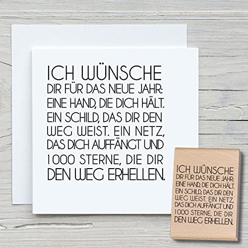 NEWSTAMPS Stempel Wünsche Dir für das neue Jahr Motivstempel groß aus Holz & Gummi zum Karten basteln, Holzstempel, Sprüche, Spruchstempel, Textstempel, Schrift, Scrapbook, Textilstempel, Deko NEWSTAMPS Stempel Wünsche Dir für das neue Jahr Motivstempel groß aus Holz & Gummi zum Karten basteln, Holzstempel, Sprüche, Spruchstempel, Textstempel, Schrift, Scrapbook, Textilstempel, Deko von NEWSTAMPS DIE STEMPELMACHER