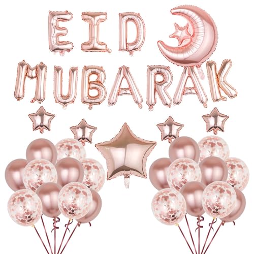 Eid Mubarak Roségold Ballons Ramadan Mubarak Luftballons Folienballons Banner Latex Ballon Perfekt für Ramadan Party Dekorationen Supplie Eid Mubarak Decoration, Ramadan Party Dekoration Zubehör Eid Mubarak Roségold Ballons Ramadan Mubarak Luftballons Folienballons Banner Latex Ballon Perfekt für Ramadan Party Dekorationen Supplie Eid Mubarak Decoration, Ramadan Party Dekoration Zubehör von NEWUPZSI