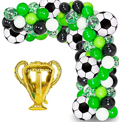 Fußball Ballongirlande, Geburtstagsdeko, Konfettiballons Alles Gute zum Geburtstag, Fussball Deko, Geburtstag, Jungen, Fußballdeko, Geburtstagsdeko von NEWUPZSI