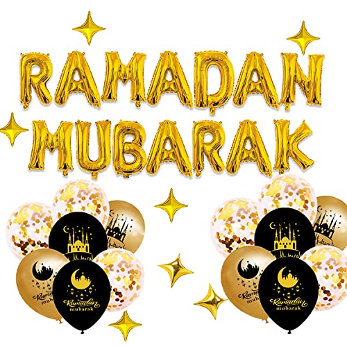 Ramadan Mubarak Dekorations Ballons Ramadan Mubarak Luftballons Banner Eid Mond Sterne Folienballons Eid Muslim Latexballons Ramadan Ballons für Mubarak Ramadan Feier Ramadan Mubarak Dekorations Ballons Ramadan Mubarak Luftballons Banner Eid Mond Sterne Folienballons Eid Muslim Latexballons Ramadan Ballons für Mubarak Ramadan Feier von NEWUPZSI