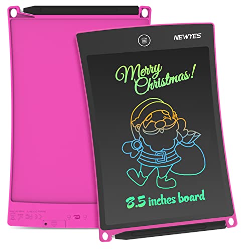 NEWYES Bunte LCD Schreibtafel - 8,5 Zoll Elektronisch Papierlos Notizblock Zeichenbrett ideal für Kids Office Family (Rosa) von NEWYES