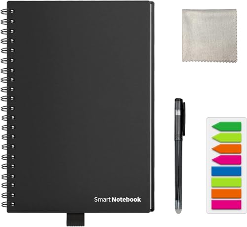 NEWYES Wiederverwendbares Notizblock A5 Größe – Digitales Notizbuch mit Stift & App – To Do Liste Buch mit 7 Seitenvorlagen, Schwarz NEWYES Wiederverwendbares Notizblock A5 Größe – Digitales Notizbuch mit Stift & App – To Do Liste Buch mit 7 Seitenvorlagen, Schwarz von NEWYES