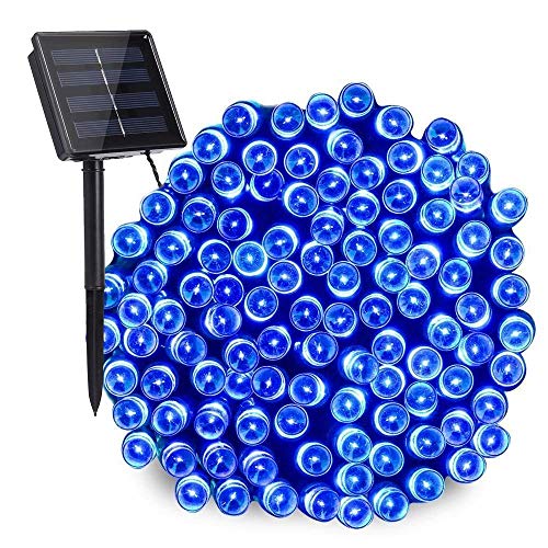 NEXVIN Solar Weihnachtsbeleuchtung Außen 20M 200 LED, Lichterkette Außen Solar Wetterfest, 8 Modi Solar Lichterkette, Lichterkette Solar für Outdoor Garten Party Balkon Hof Hochzeit (Blau) von NEXVIN