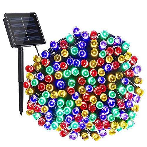NEXVIN Solar Weihnachtsbeleuchtung Außen 20M 200 LED, Lichterkette Außen Solar Wetterfest, 8 Modi Solar Lichterkette, Lichterkette Solar für Outdoor Garten Party Balkon Hof Hochzeit (Bunt) von NEXVIN