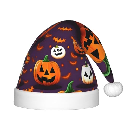 NEZIH Happy-Halloween-Day Trick-or-Treat Print Weihnachtsmütze - Kinder Nikolausmütze mit Xmas Urlaub Lustige Weihnachtsgeschenke von NEZIH