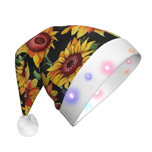 NEZIH Schöne Weihnachtsmannmütze mit Sonnenblumen-Aufdruck für Weihnachten, Feiertage, Neujahr, festliche Partys, Weihnachtsmütze, Erwachsene und Kinder NEZIH Schöne Weihnachtsmannmütze mit Sonnenblumen-Aufdruck für Weihnachten, Feiertage, Neujahr, festliche Partys, Weihnachtsmütze, Erwachsene und Kinder von NEZIH