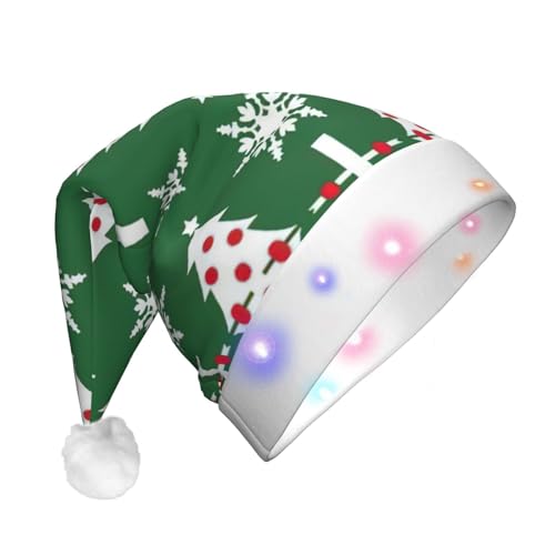 NEZIH Weihnachtsmütze mit Weihnachtsbaum-Muster, Unisex, Weihnachtsmütze für Kinder, Erwachsene, Frauen, Männer für Weihnachten von NEZIH