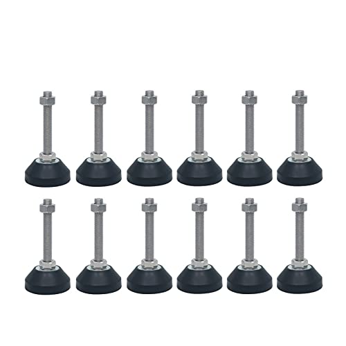 NFOQRVKW Möbelnivellierer, verstellbare Fußschalen, Vollgummi-Basis, Scharnierfüße, Möbelbeine, Nivellierfüße (60 x m16 x 100 mm), 10-teiliges Set von NFOQRVKW