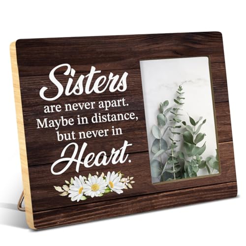 NGAEAK Bilderrahmen aus Holz, rustikaler Schwester-Bilderrahmen, Schwester-Fotorahmen, Schwestern Geschenke für Geburt, Weihnachten, Abschlussfeier, Display-Foto 10,2 x 15,2 cm NGAEAK Bilderrahmen aus Holz, rustikaler Schwester-Bilderrahmen, Schwester-Fotorahmen, Schwestern Geschenke für Geburt, Weihnachten, Abschlussfeier, Display-Foto 10,2 x 15,2 cm von NGAEAK