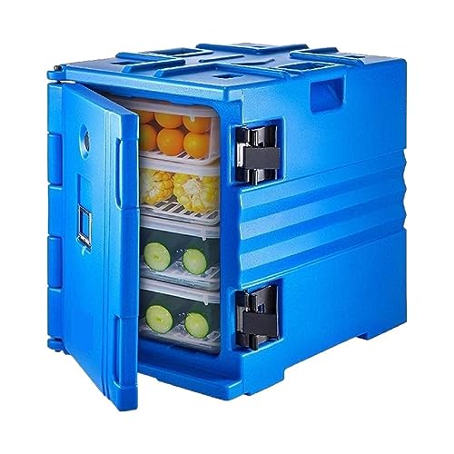 NGBFF Isolierter Transportbehälter for Lebensmittel, Lebensmittellieferbehälter, Frontlader-Cateringbox mit Rädern, Kühlschrank for den Außenbereich(Noir,120L) von NGBFF