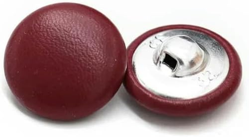 20 Stück 11/15/20/25/30 mm stoffbezogene Nähknöpfe mit Schaft für Kleidung, Heimwerkerarbeiten, weiche und farbenfrohe Knöpfe-Dunkelrot-20 mm 20 Stück von NGHRDGD
