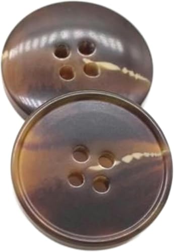 Knopf Schwarz Braun Trenchcoat Knopf Dekorationen DIY Handwerk, Farbe 3, 15mm 10Stk-Farbe 2-22mm 10Stk von NGHRDGD